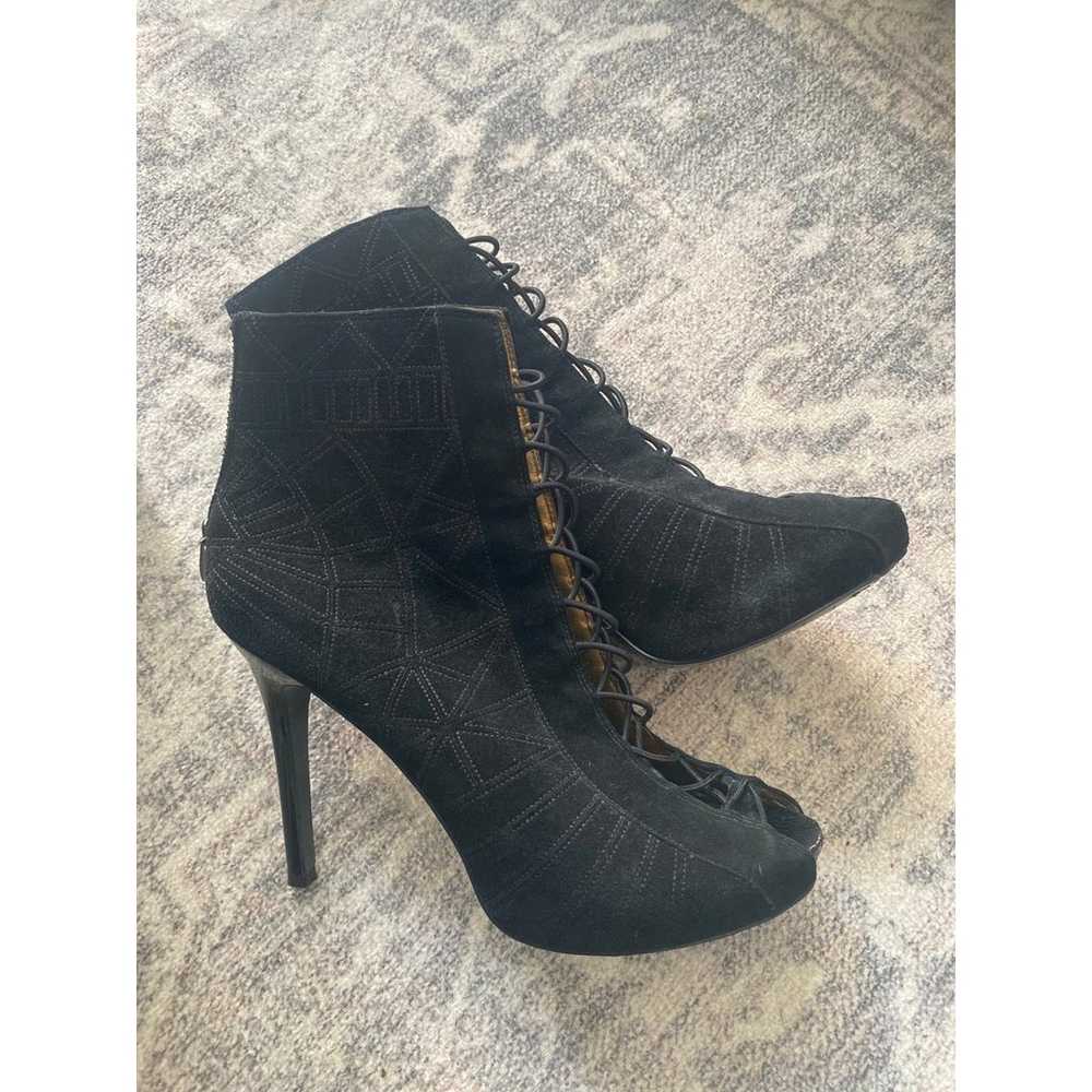 Sam Edelman Queenie Black Suede Corset Open Toe s… - image 5