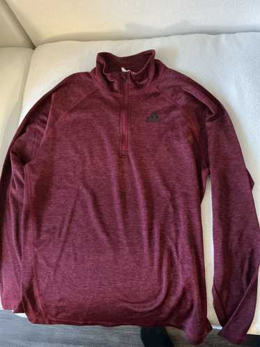 Adidas Mens dark red Adidas athletic Quarter Zip L