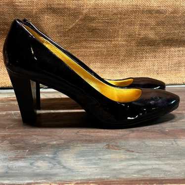 Coach black patent leather round toe pumps - image 1