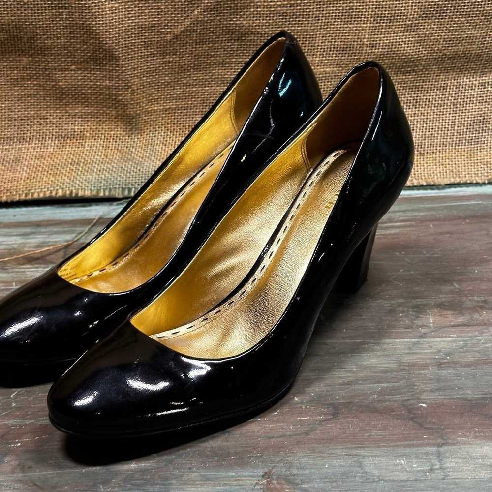 Coach black patent leather round toe pumps - image 3