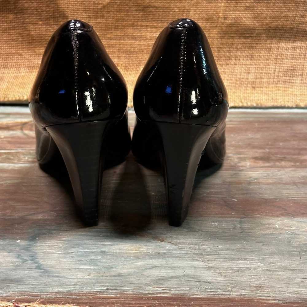 Coach black patent leather round toe pumps - image 4