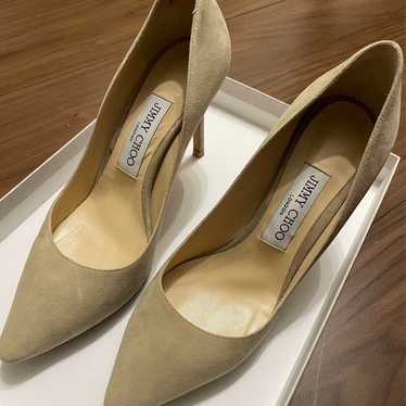 JIMMY CHOO Suede Pointed Toe Pumps