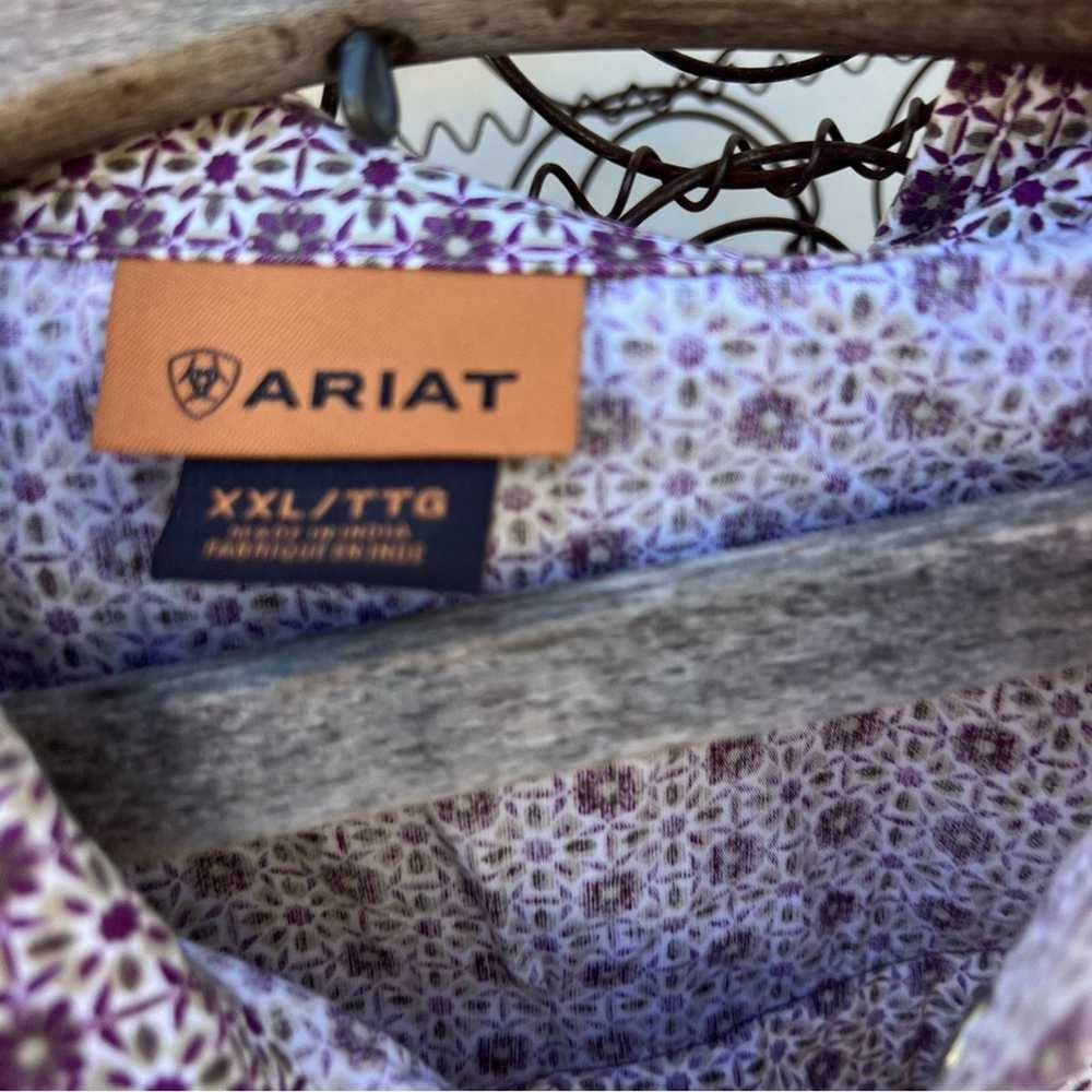 Ariat Ariat Pearl Snap L/S Western Shirt XXL Purp… - image 4