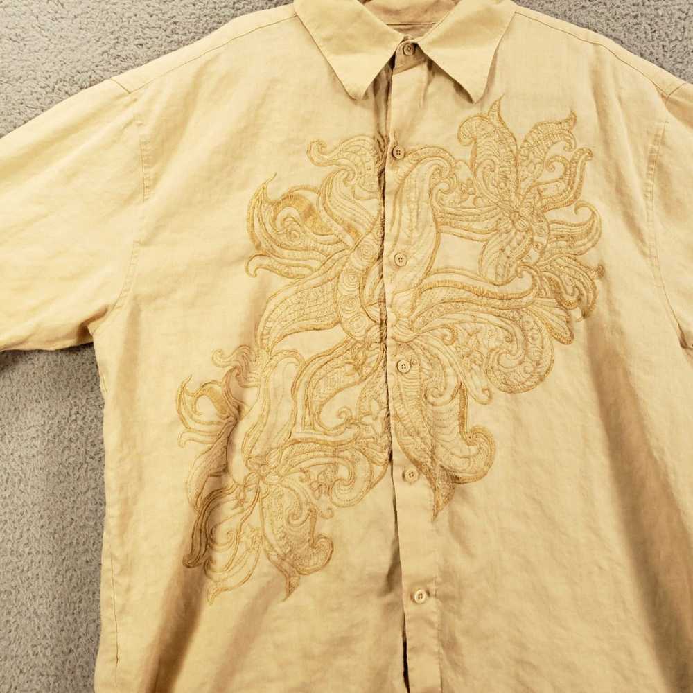 Stacy Adams Elegant Mens Tan Embroidered Floral A… - image 2