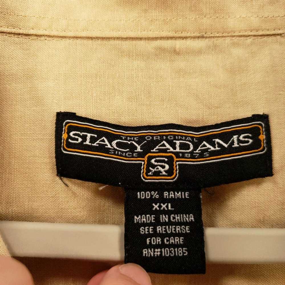 Stacy Adams Elegant Mens Tan Embroidered Floral A… - image 5