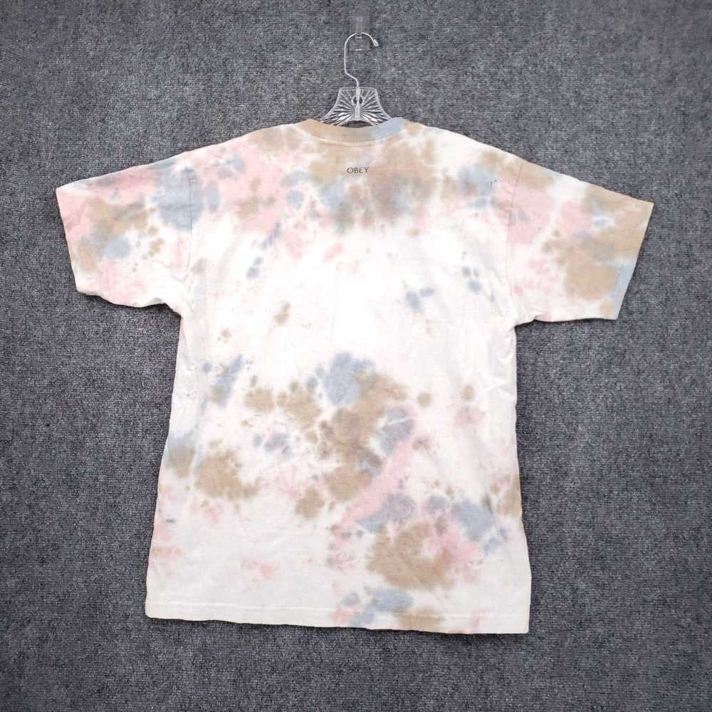 Obey Mens Medium White Tie Dye Butterfly Design S… - image 2