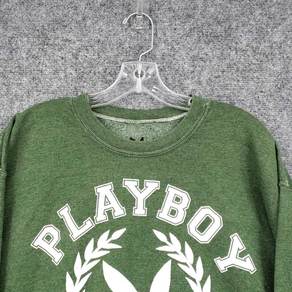 Playboy Green Crew Neck Oversized Long Sleeve Pul… - image 3