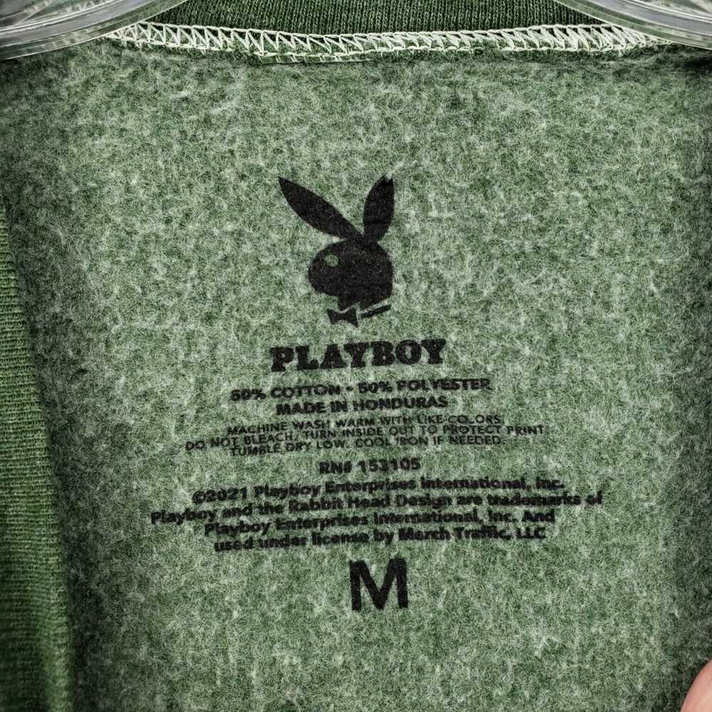 Playboy Green Crew Neck Oversized Long Sleeve Pul… - image 7