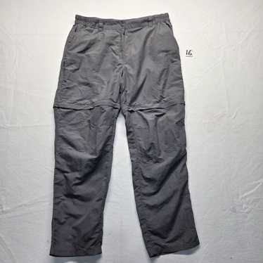 Vintage Mens Large Gray Cargo Hiking Pants with Z… - image 1