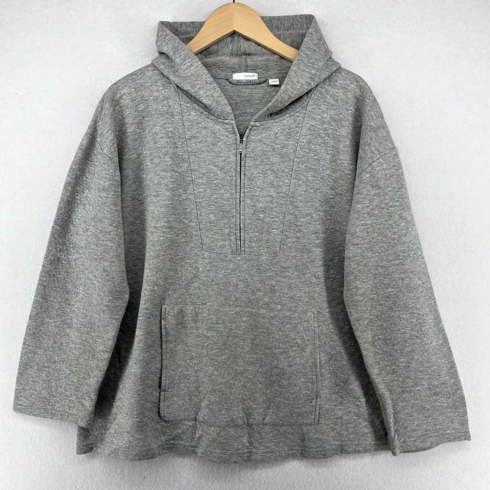 Vintage J JILL Authentic PURE Melange Gray 1/4 Zi… - image 1