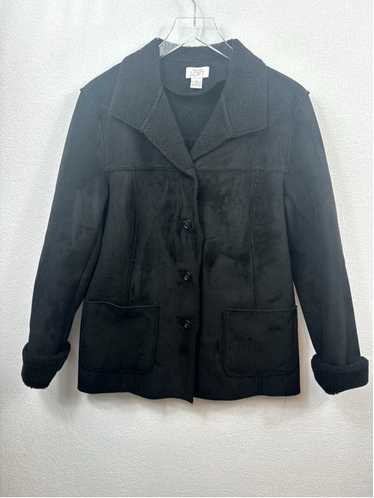 Loft Ann Taylor Loft Black Faux Suede Jacket