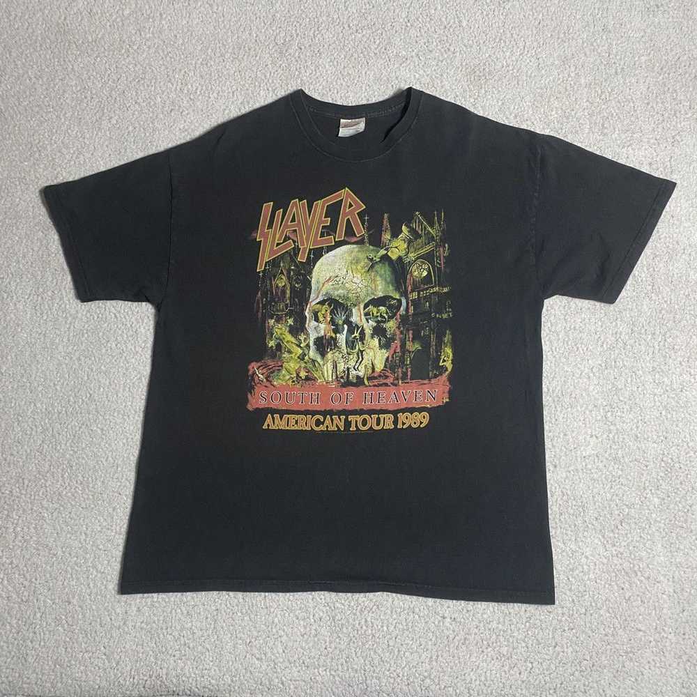 Band Tees × Slayer × Vintage SLAYER Shirt XL Band… - image 1