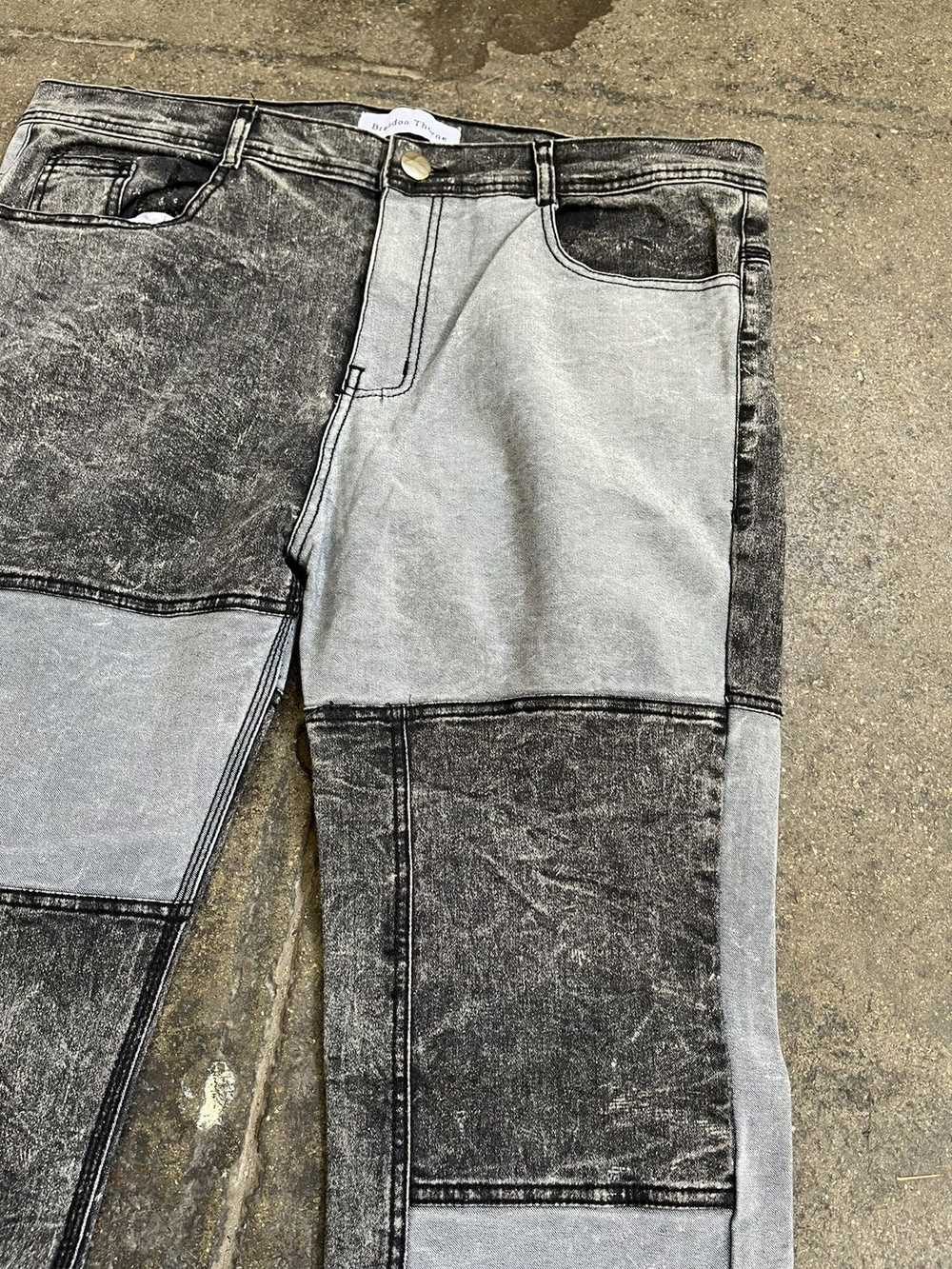 Streetwear × Vintage Patchwork denim grey - image 2