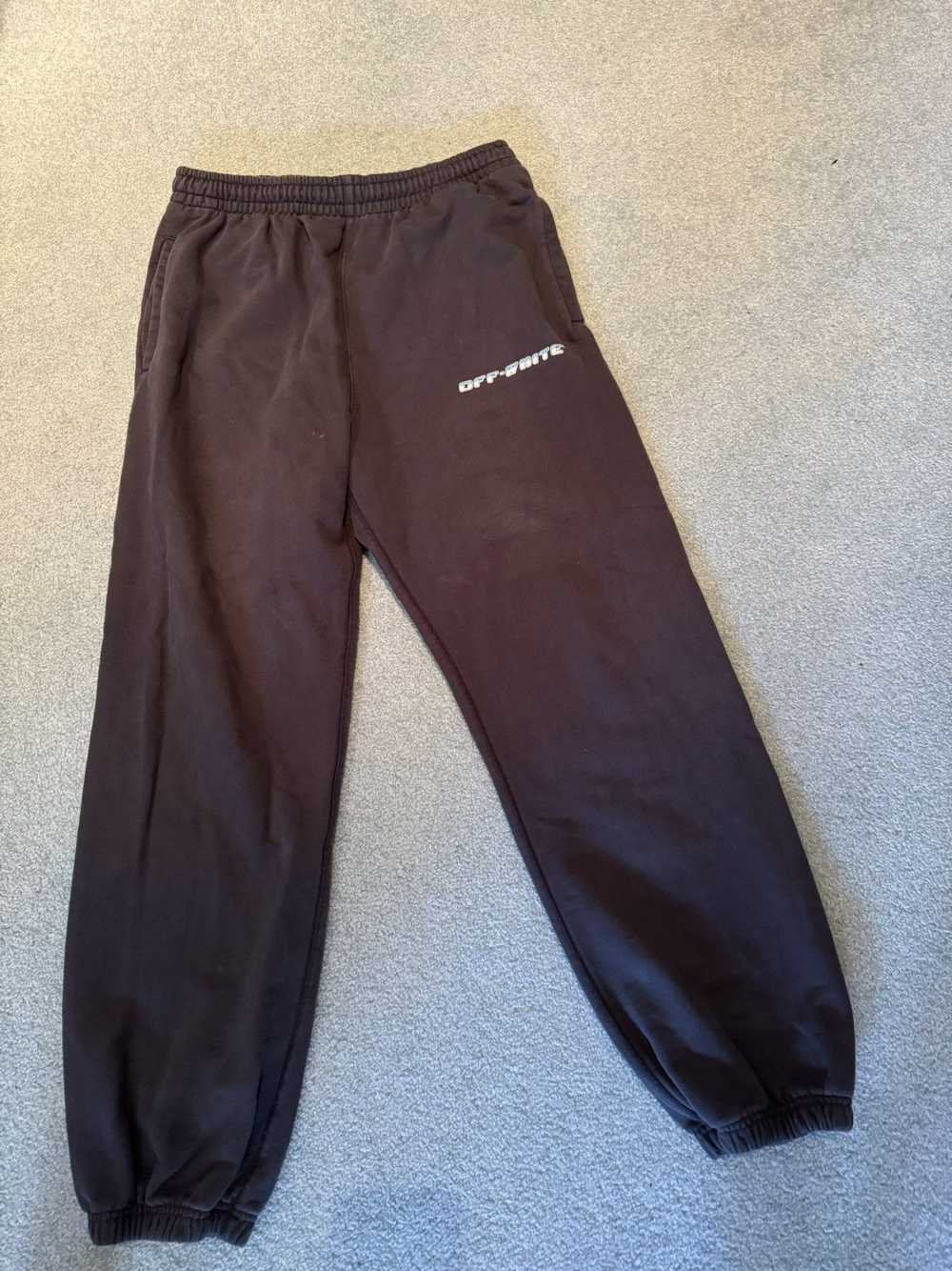 Off-White Dark Grey Off White Sweatpants - image 1