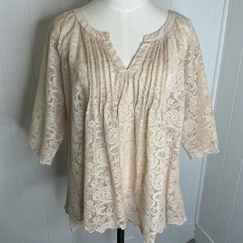 Vintage America Blues Womens Size XL Sheer All Ov… - image 1