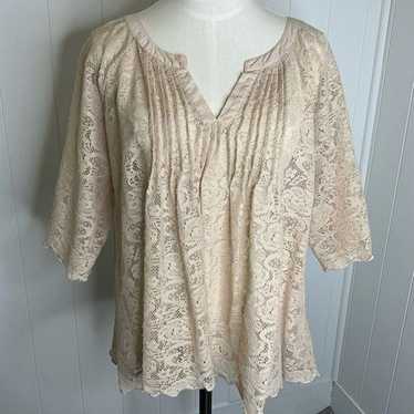 Vintage America Blues Womens Size XL Sheer All Ov… - image 1