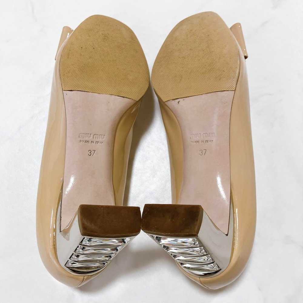 【Excellent Condition】miumiu Gem Heel Pumps with J… - image 11