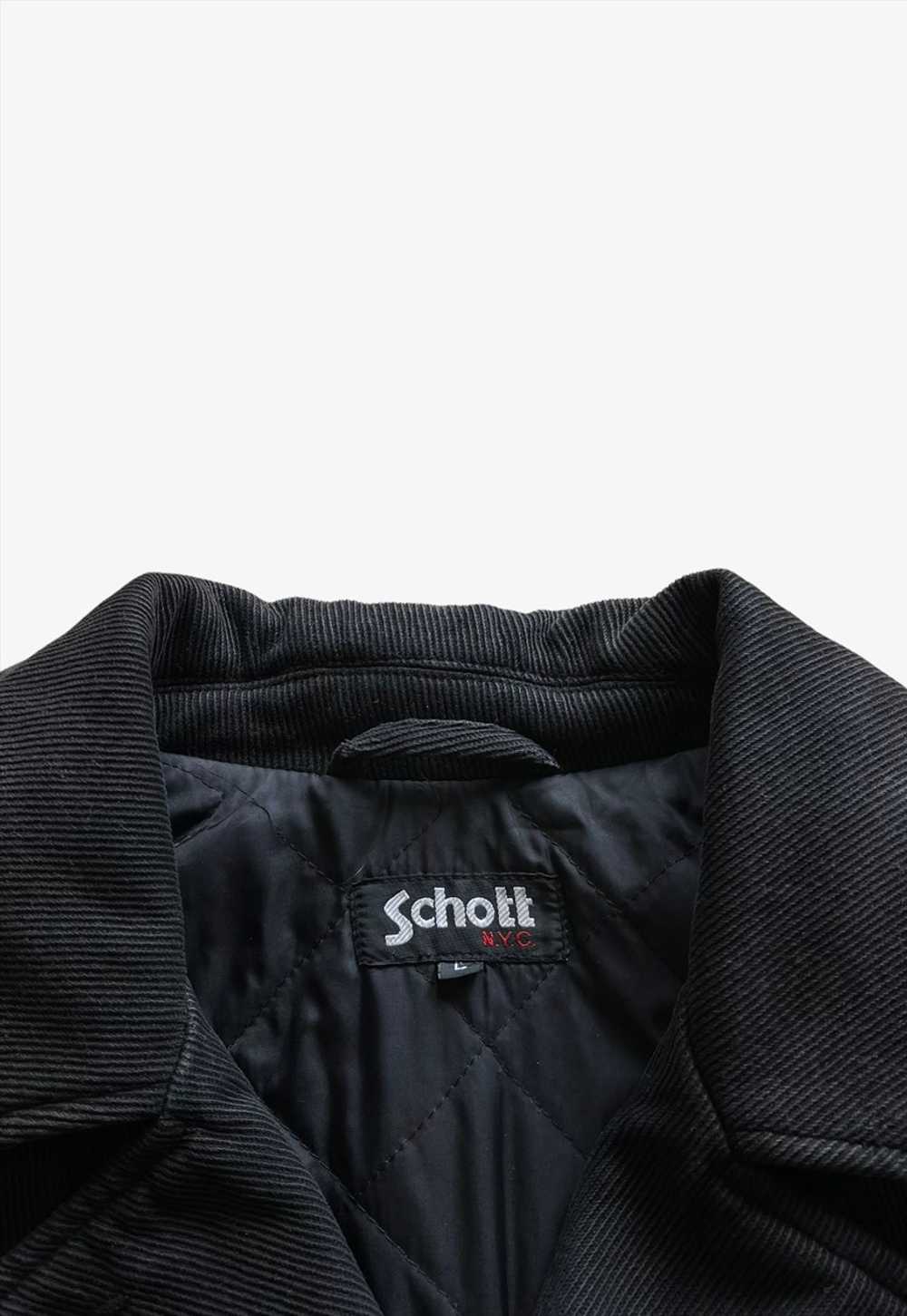 Vintage 90s Men's Schott NYC Double Breasted Pea … - image 2