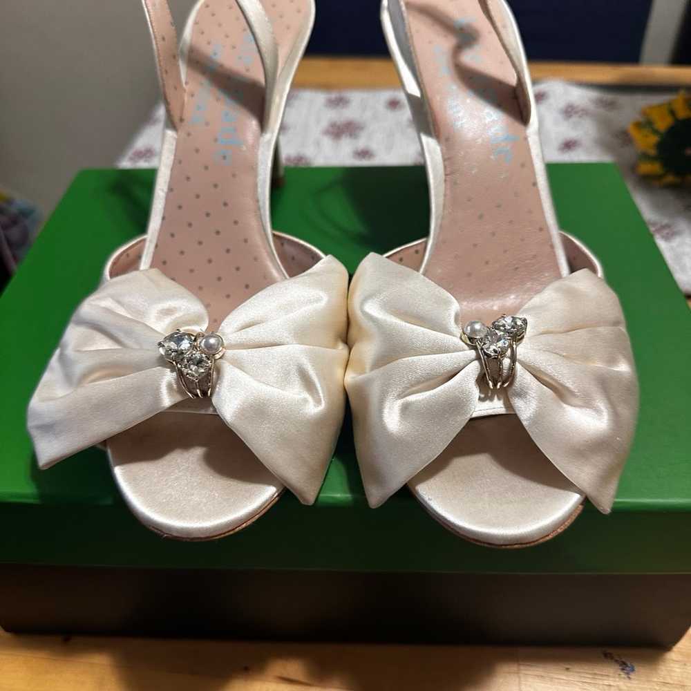 Kate Spade Happily Bridal Heels Like New - image 1