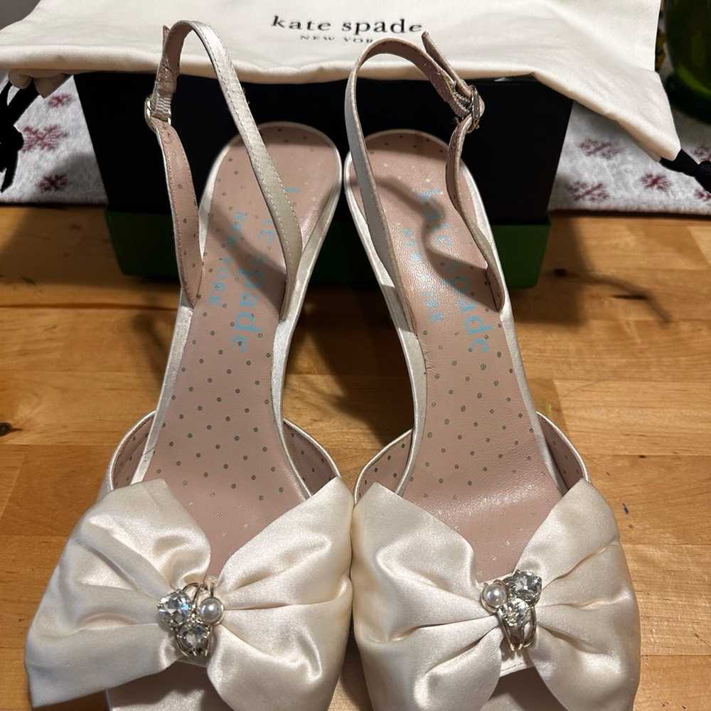 Kate Spade Happily Bridal Heels Like New - image 2