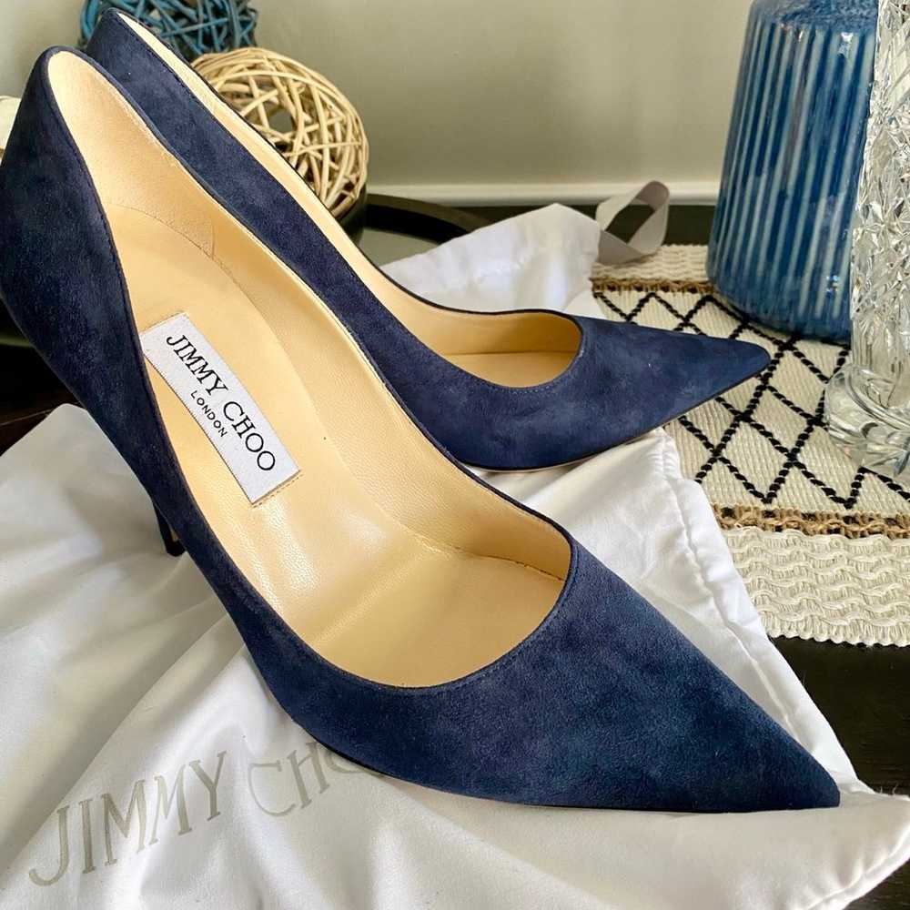 Jimmy Choo Suede Blue Pumps - image 1