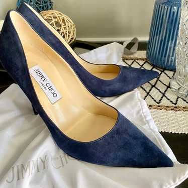 Jimmy Choo Suede Blue Pumps