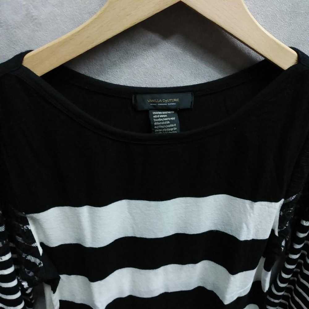 y2k tops striped long-sleeve t-shirt Heisei gal f… - image 11