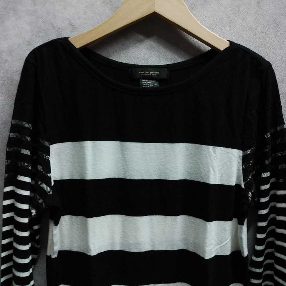 y2k tops striped long-sleeve t-shirt Heisei gal f… - image 6