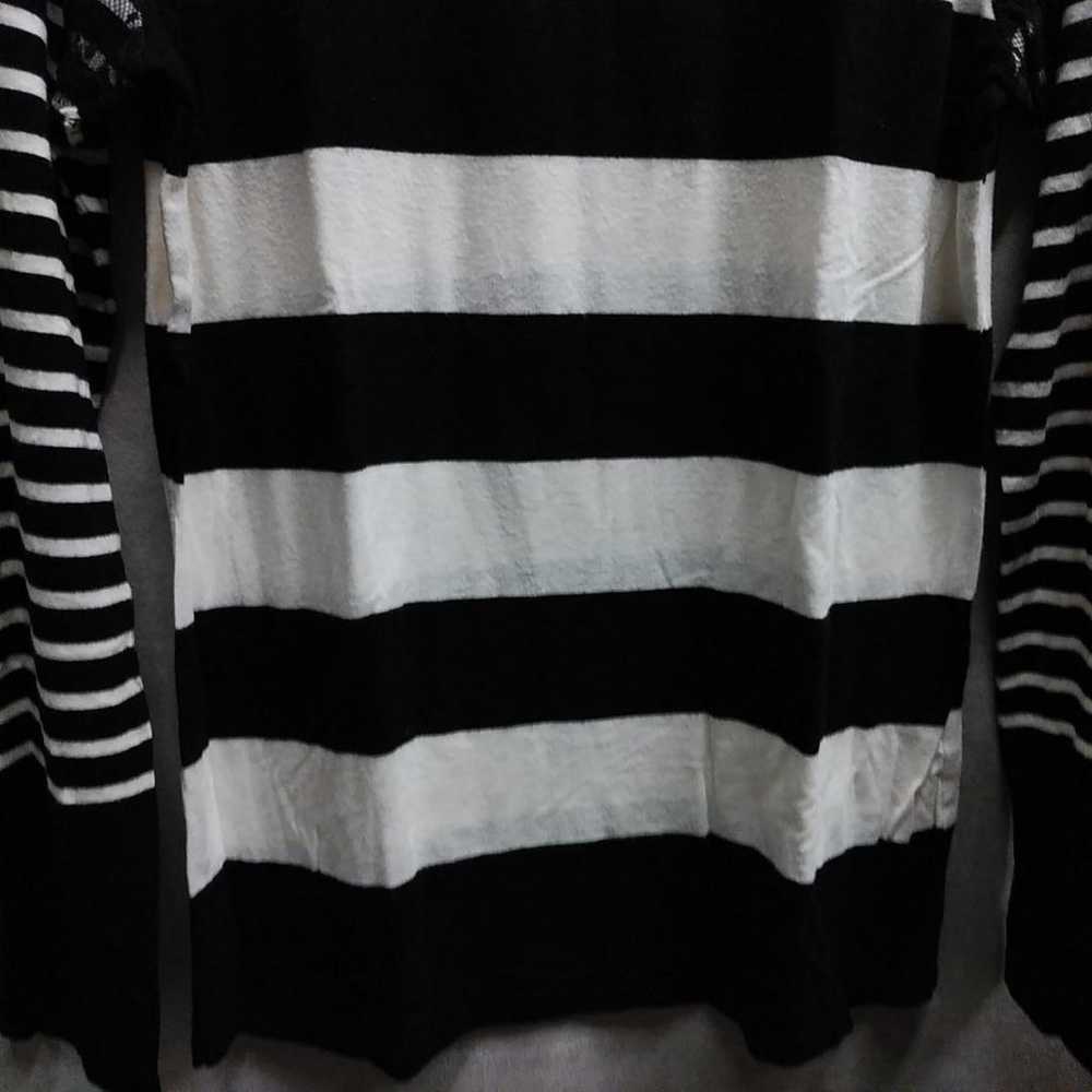 y2k tops striped long-sleeve t-shirt Heisei gal f… - image 7