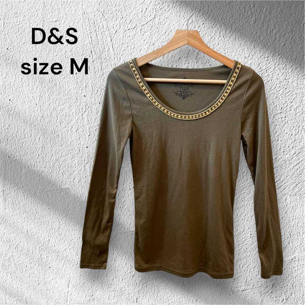 MAGNIFICENT D&S Long Sleeve Cut-and-Sew Top with … - image 1