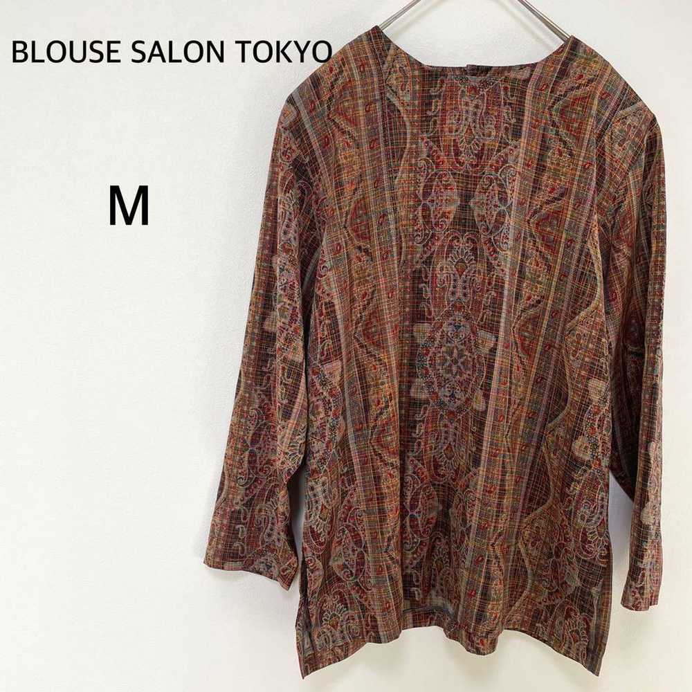 BLOUSE SALON TOKYO Blouse M All-over Pattern Shou… - image 1