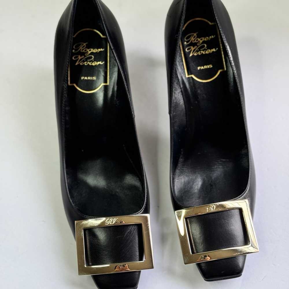 ROGER VIVIER Belle Vivier Trompette Leather Pumps - image 2