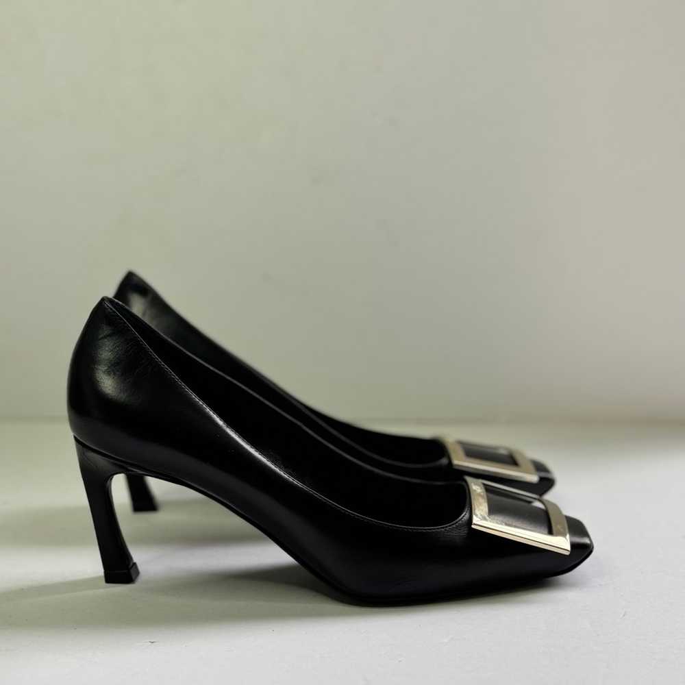 ROGER VIVIER Belle Vivier Trompette Leather Pumps - image 4