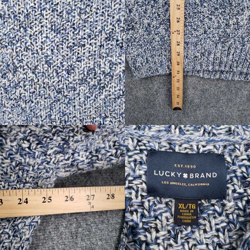 Lucky Brand Lucky Brand Sweater Men XL Blue Cross… - image 4