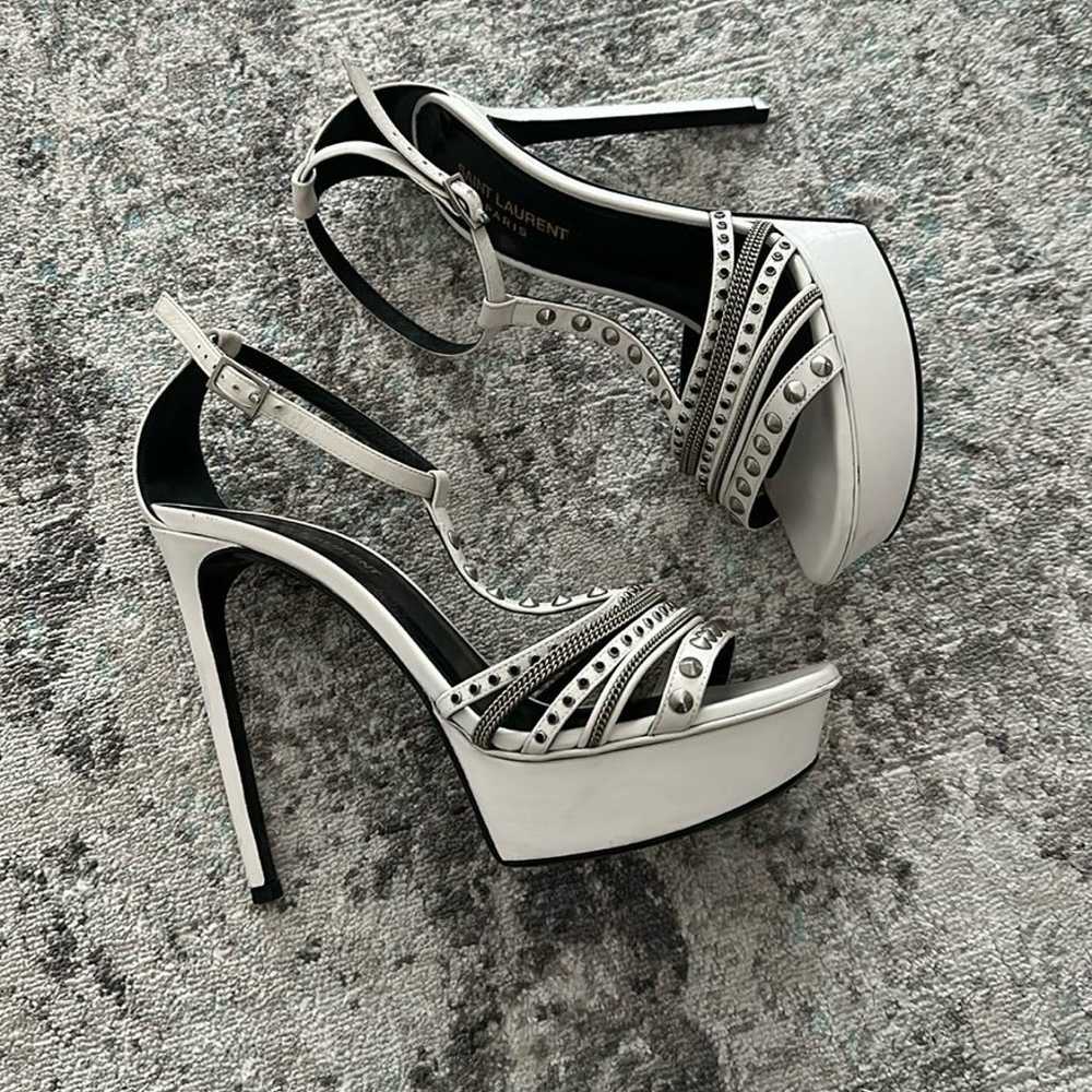 Saint Laurent Alice Studded Platform Sandals - Si… - image 4