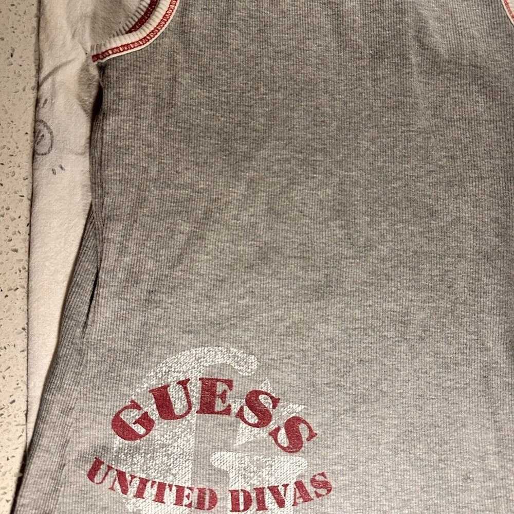 Guess Jeans Vintage Y2K United Divas Ribbed Tank … - image 2