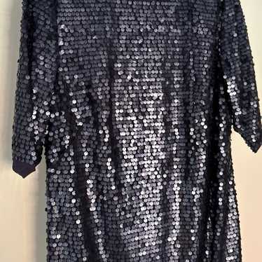 Navy blue sequin dress