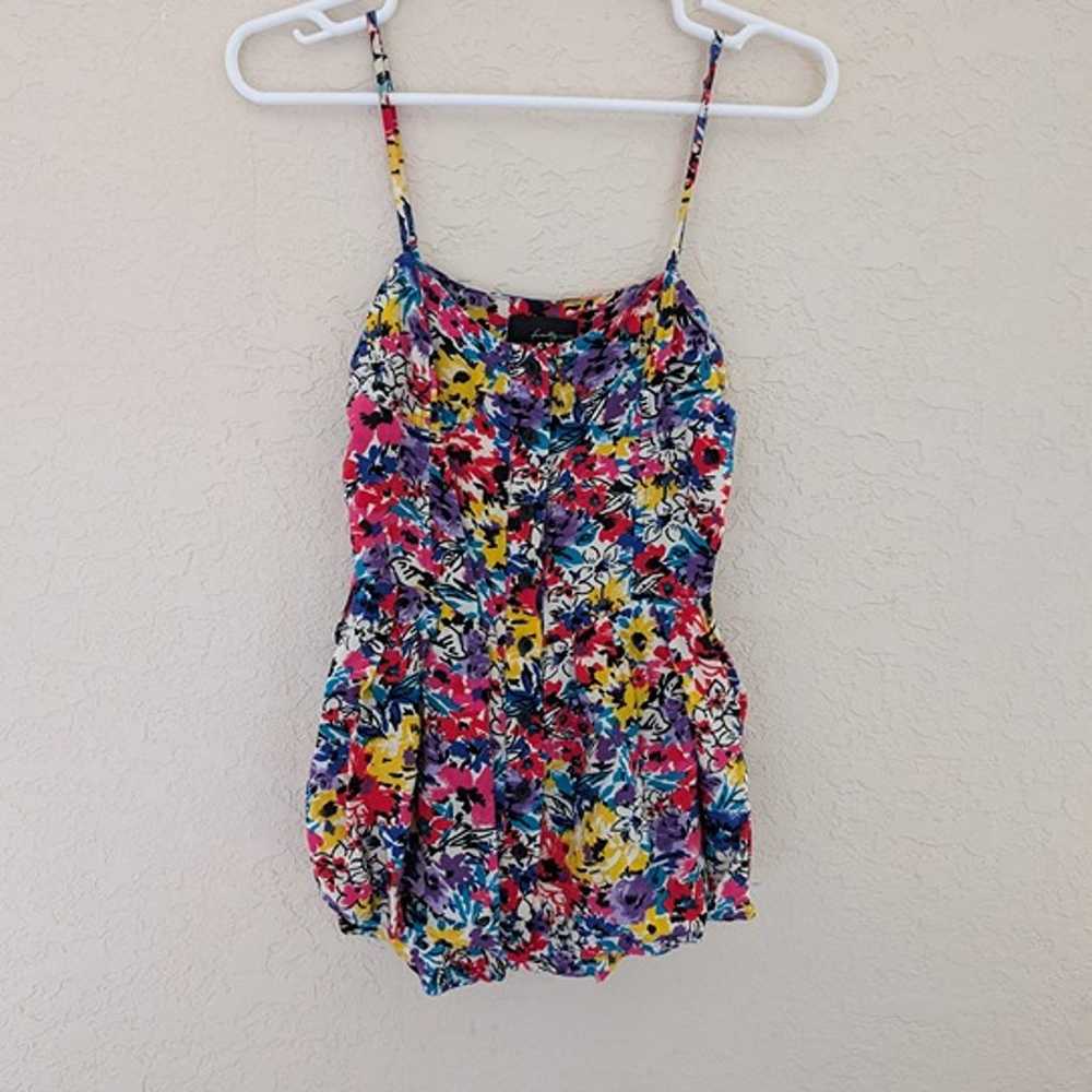 Vintage Forever 21 Romper Shorts Flowers 90s Y2K … - image 1