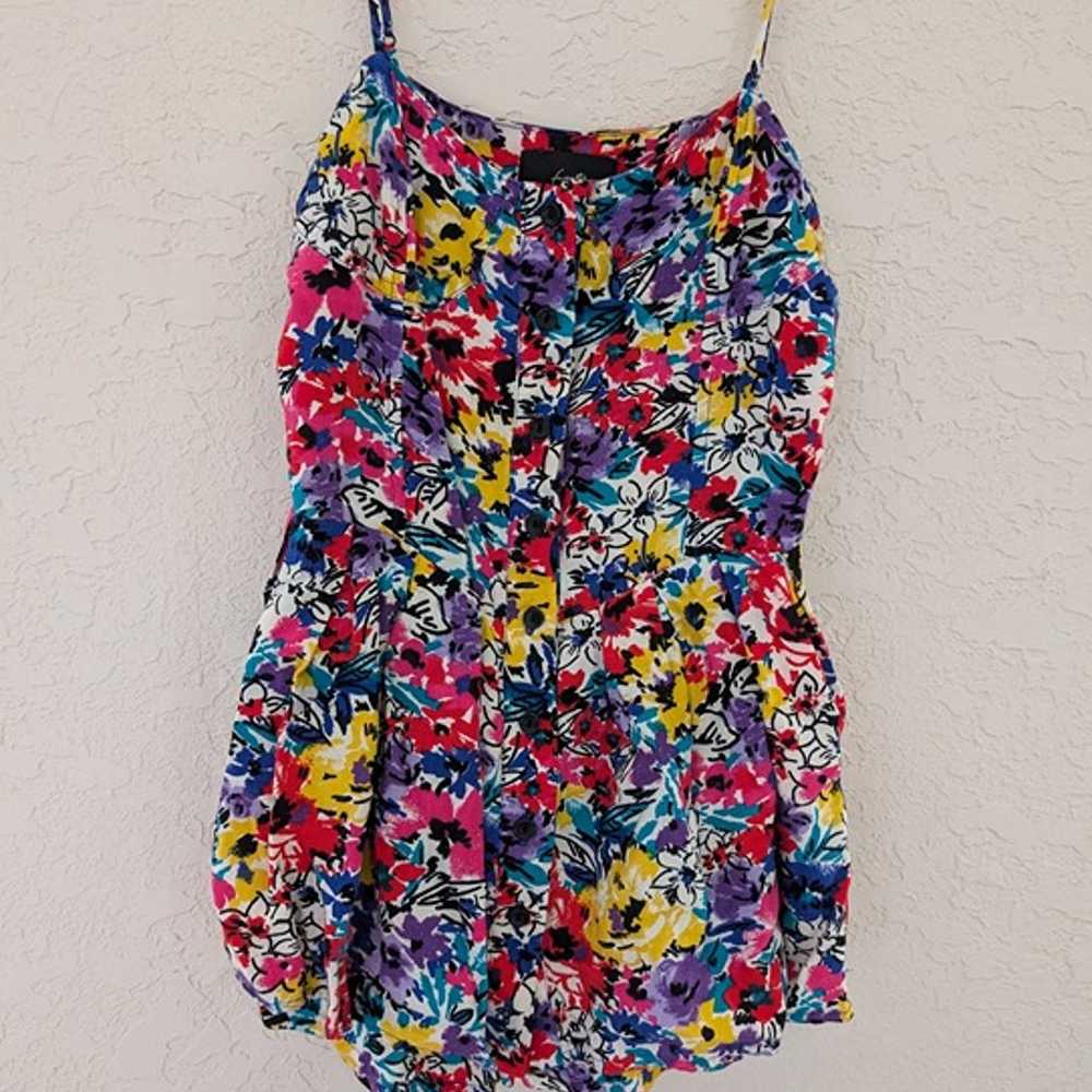 Vintage Forever 21 Romper Shorts Flowers 90s Y2K … - image 2