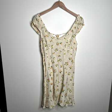 Free People Light Yellow Floral Dress