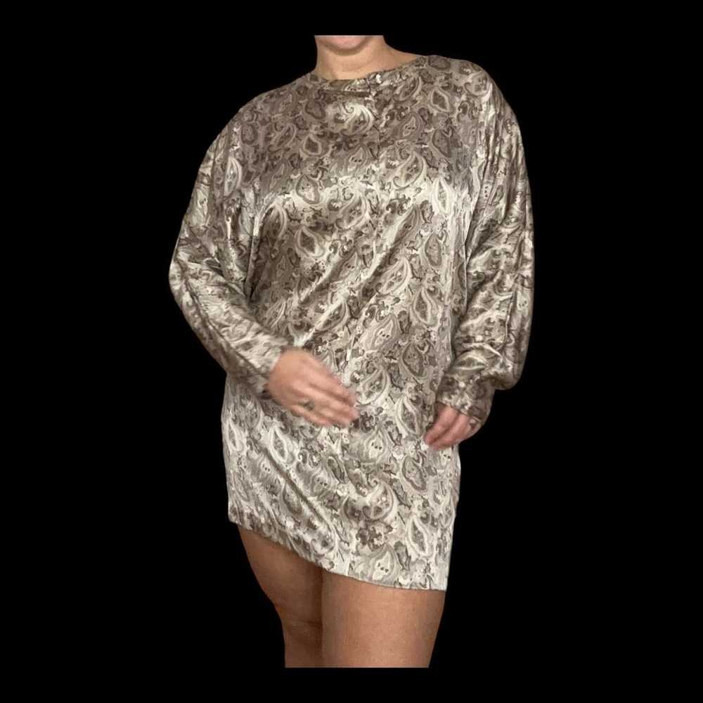 Debora Kuchme Vintage 100% silk dolman dress Size… - image 3