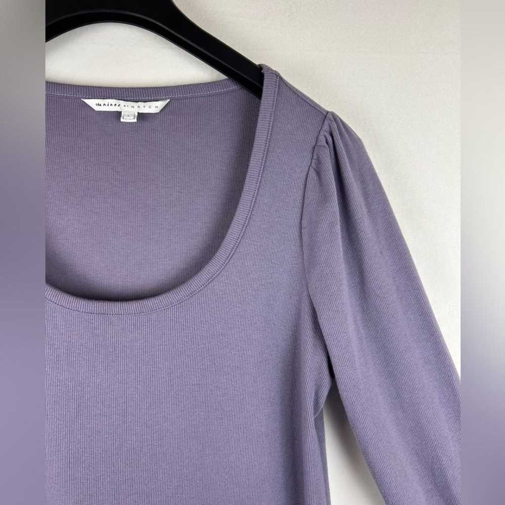 The Nine by Hatch Purple 3/4 Sleeve Ribbed Body C… - image 4