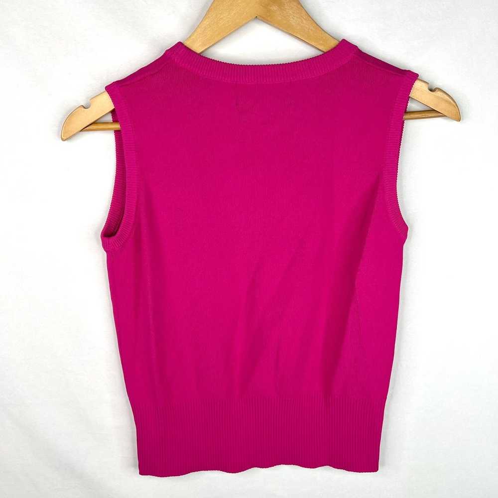 Vintage Joseph A. Hot Pink Viscose Sweater Vest/T… - image 2