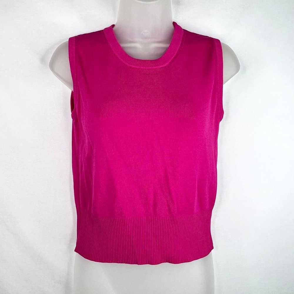 Vintage Joseph A. Hot Pink Viscose Sweater Vest/T… - image 3