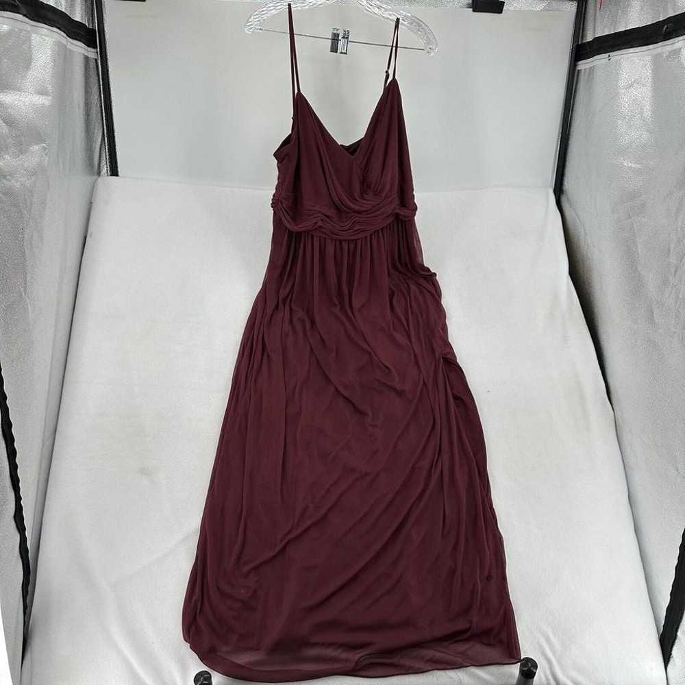 David's Bridal Women Sz 16 Wine Bridesmaid Maxi D… - image 4