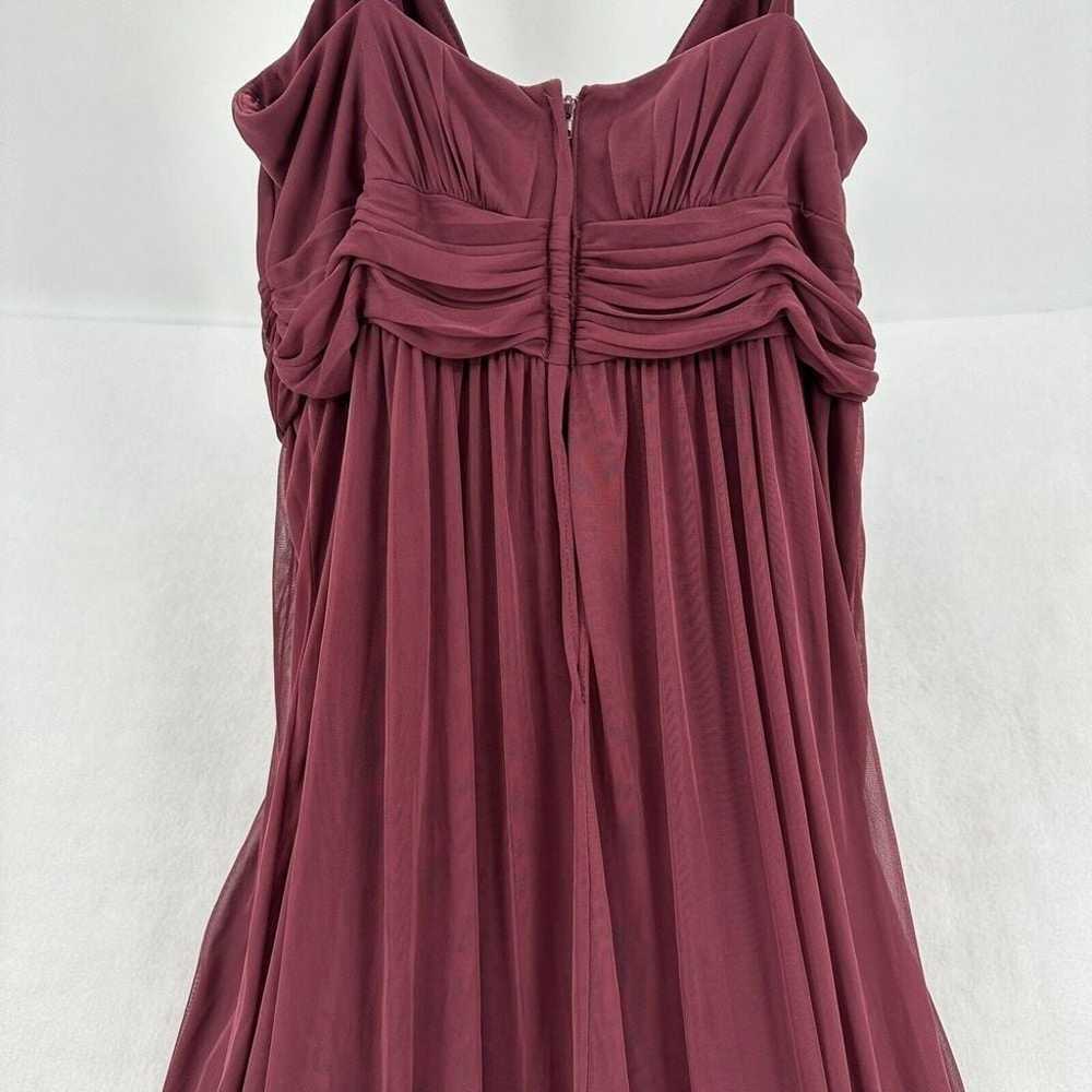 David's Bridal Women Sz 16 Wine Bridesmaid Maxi D… - image 5