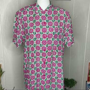 Vintage Pink and Green Bold Print Nordstrom Point… - image 1