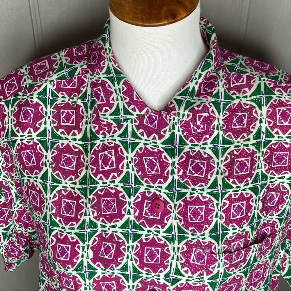 Vintage Pink and Green Bold Print Nordstrom Point… - image 2