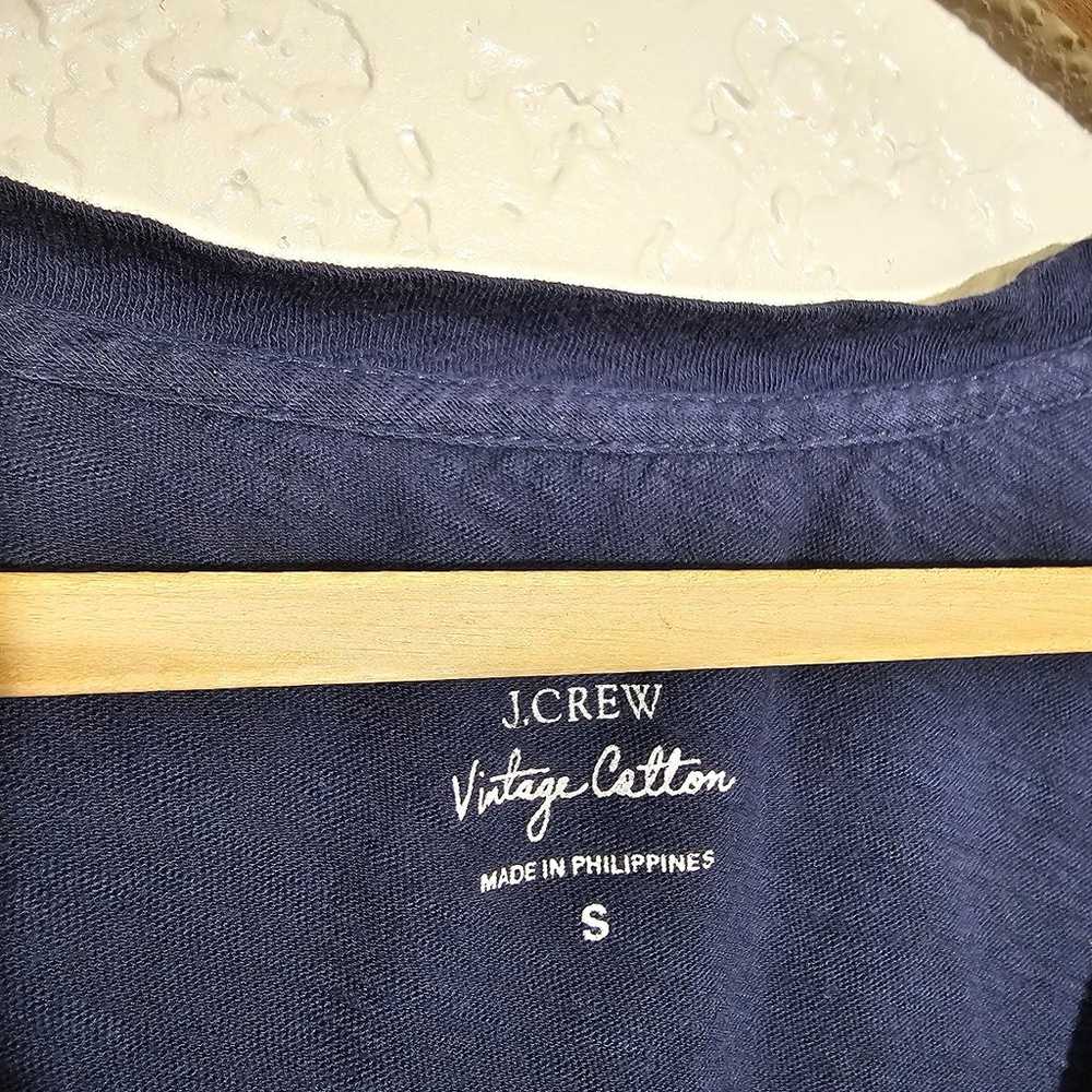 J. Crew Solid Navy Vintage Cotton Tee - image 3