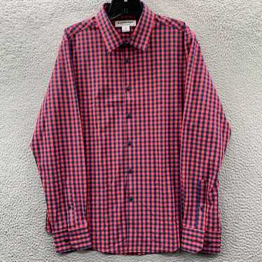 Mizzen+Main Mens Large Button Up Plaid Long Sleeve